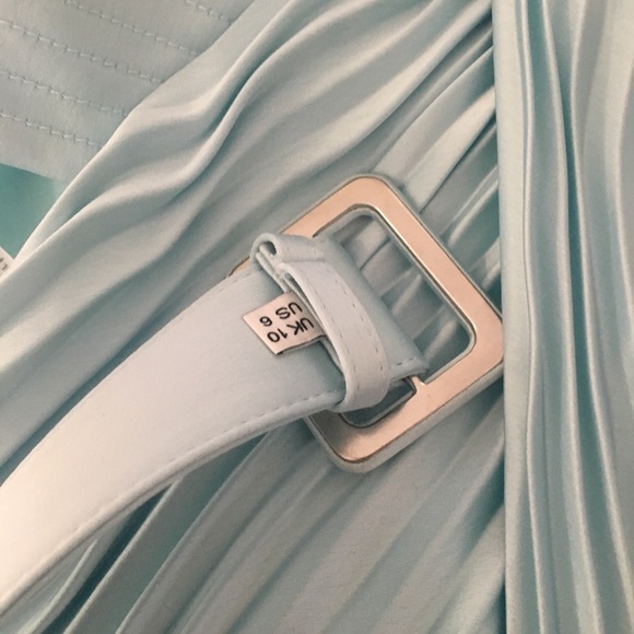 NWT Across Shoulder Pleated Playsuit Duck Egg US 6 - Picture 6 of 6